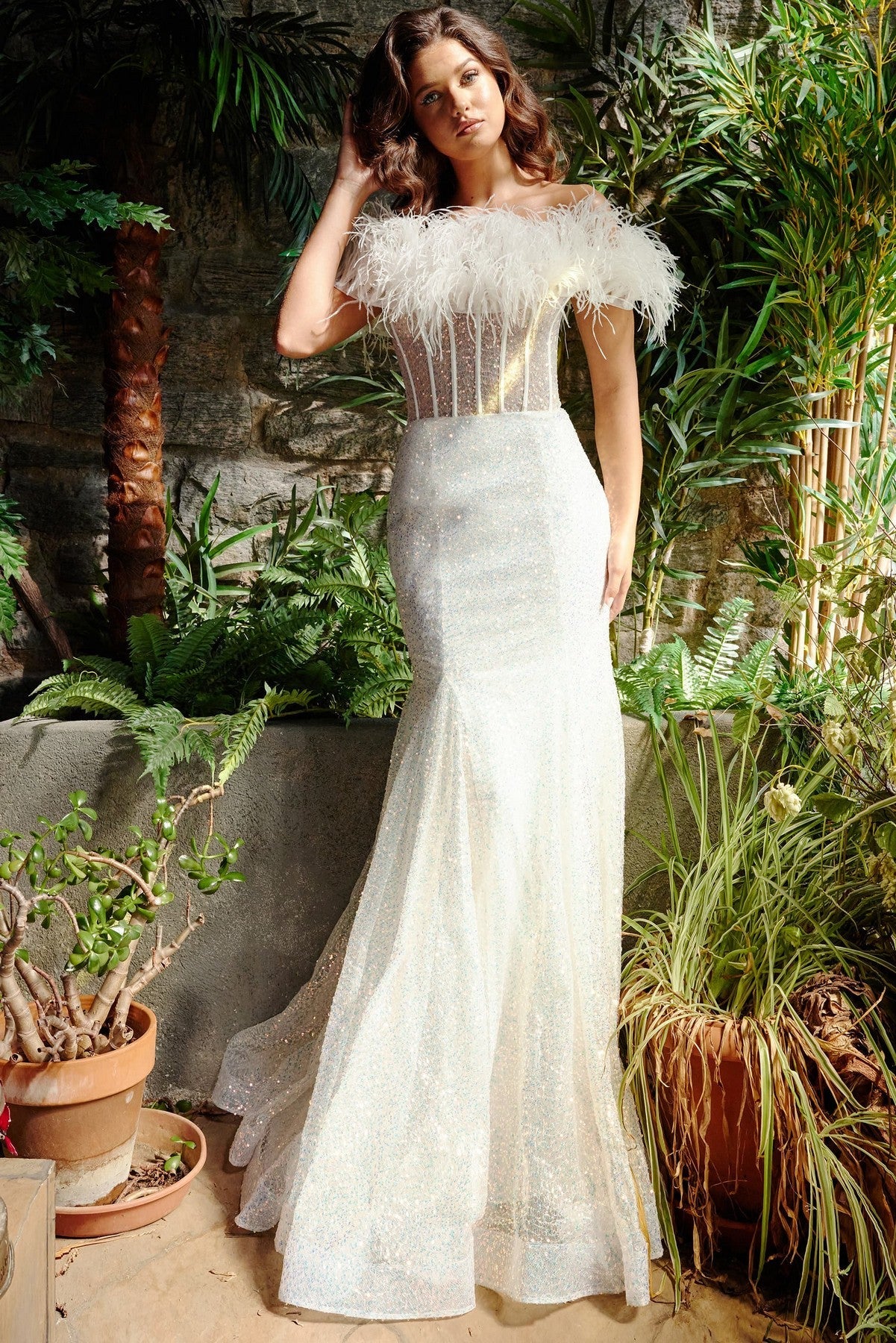 Feather Wedding Dress