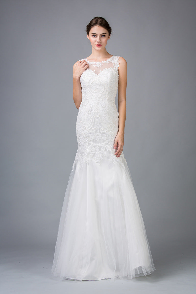 Wedding Dresses Long Wedding Mermaid Bridal Dress Eureka Fashion 6701 Off White