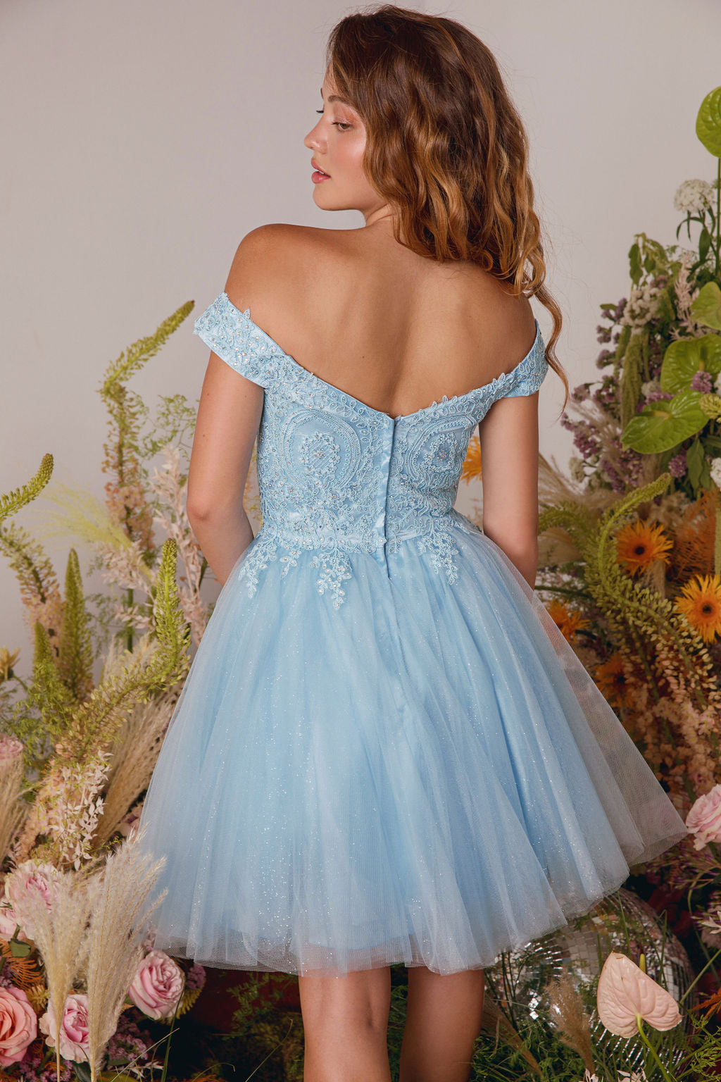 Cocktail Dresses Short A Line Cocktail Dress Eureka Fashion 9833 Bahama Blue
