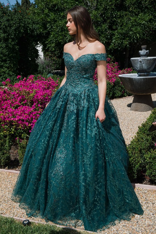 Prom Dresses Ball Gown Long Formal Glitter Corset Prom Dress Eureka Fashion 9909 Emerald Green