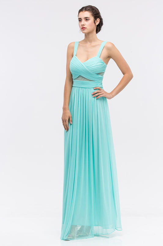 Sweetheart Floor-Length Chiffon Formal A-Line Eureka Fashion 5101