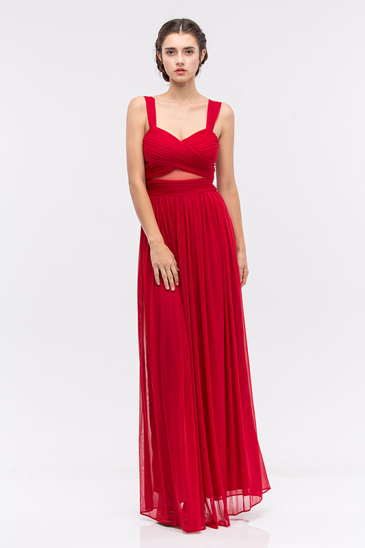 Sweetheart Floor-Length Chiffon Formal A-Line Eureka Fashion 5101