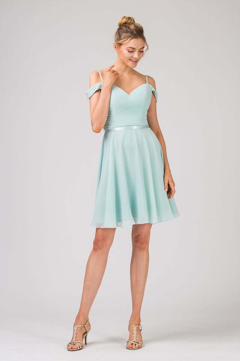 Sweetheart Knee-Length Chiffon Bridesmaid A-Line Dress Eureka Fashion 7622