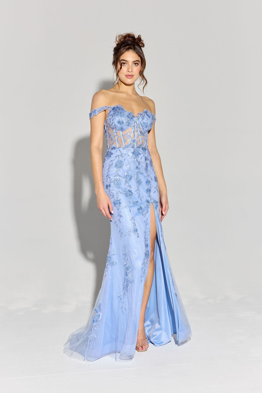Prom Dresses Sequin Long Formal Floral Prom Dress Eureka Fashion EK181 Periblue
