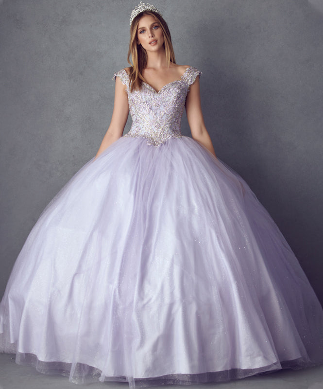 Quinceniera Dresses Long Ball Gown A Line Quinceniera Dress Juliet JT1430 Lilac