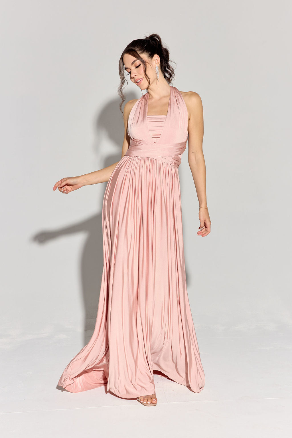 Formal Dresses Long A Line Formal Evening Dress Eureka Fashion EK145 Dusty Pink
