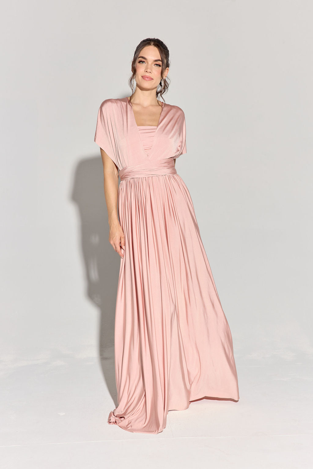 Formal Dresses Long A Line Formal Evening Dress Eureka Fashion EK145 Dusty Pink