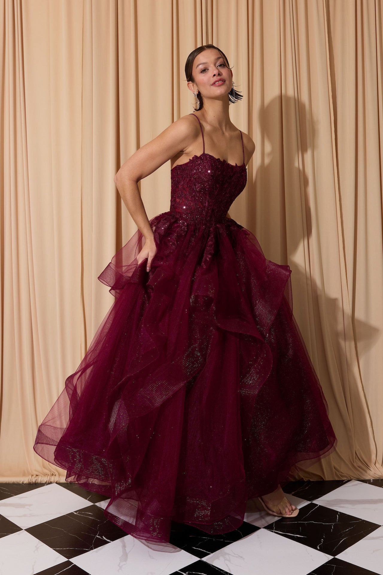 Sweetheart Floor-Length Tulle Prom Ball Gown Eureka Fashion 167