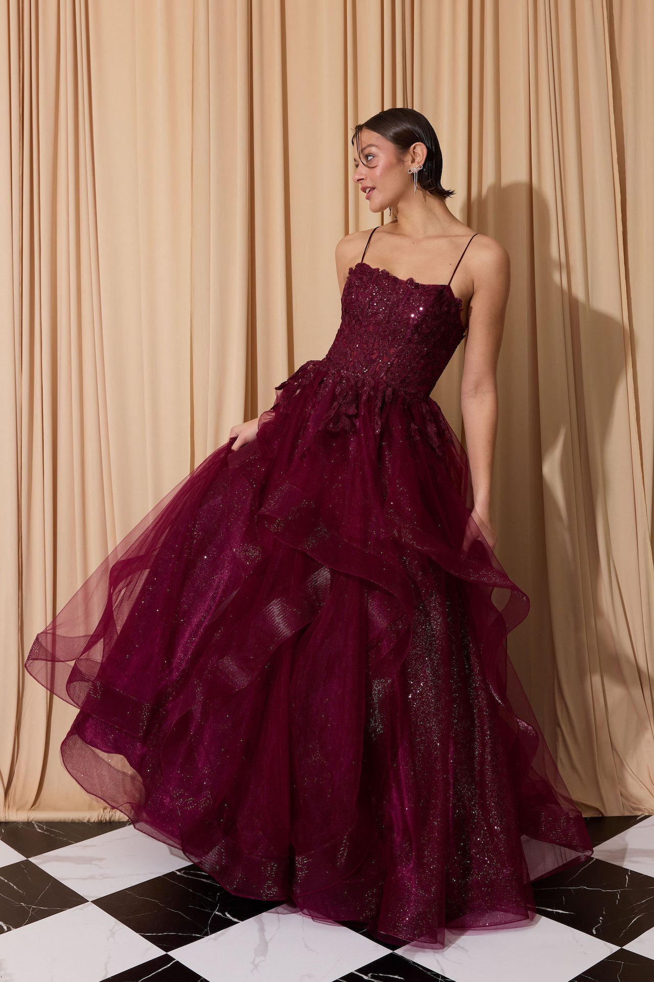 Sweetheart Floor-Length Tulle Prom Ball Gown Eureka Fashion 167