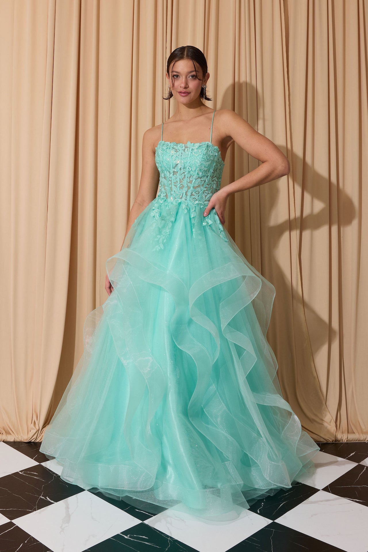Sweetheart Floor-Length Tulle Prom Ball Gown Eureka Fashion 167