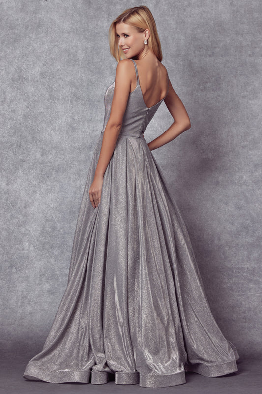 Prom Dresses Formal Long Glitter Prom Dress Silver