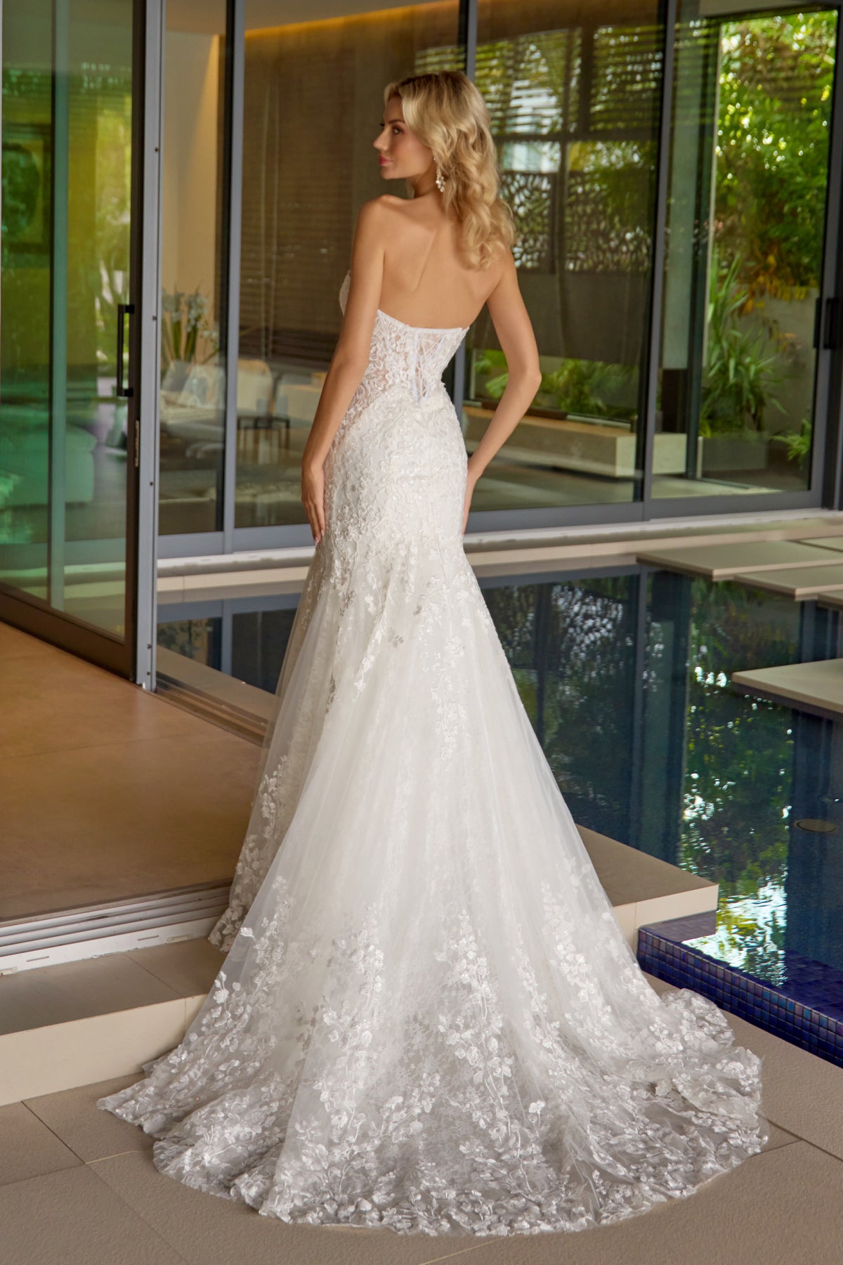 Wedding Dresses Long Lace Mermaid Wedding Dress Juliet JT2666SW Off White