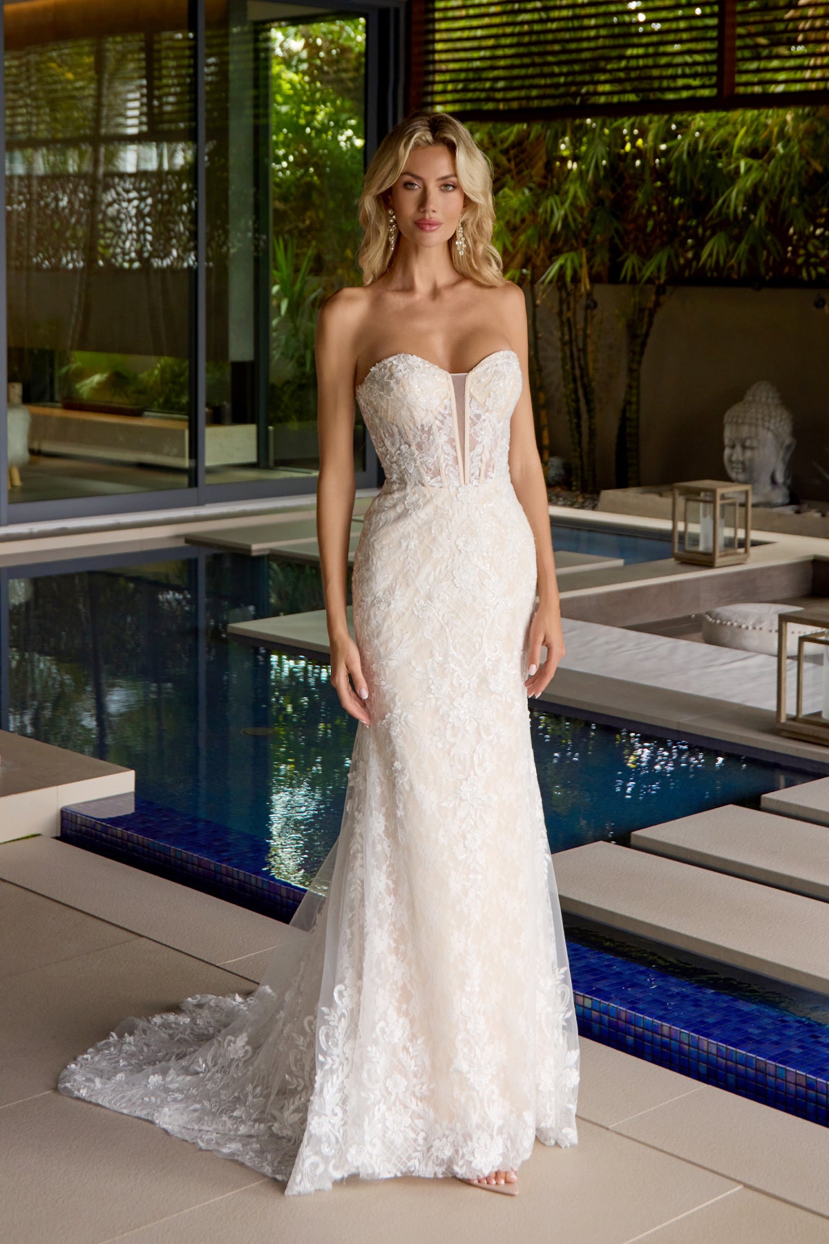Wedding Dresses Long Lace Mermaid Wedding Dress Juliet JT2666SW Off White