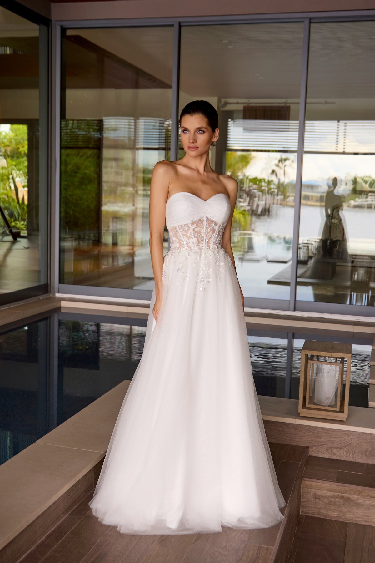 Wedding Dresses Long Lace Bridal Wedding Dress Juliet JT2702AW Off White