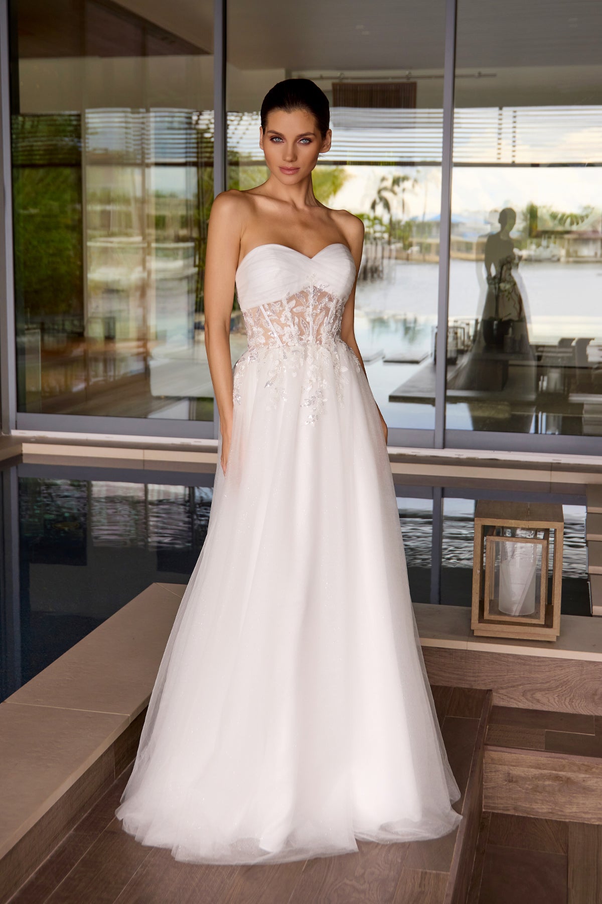 Wedding Dresses Long Lace Bridal Wedding Dress Juliet JT2702AW Off White
