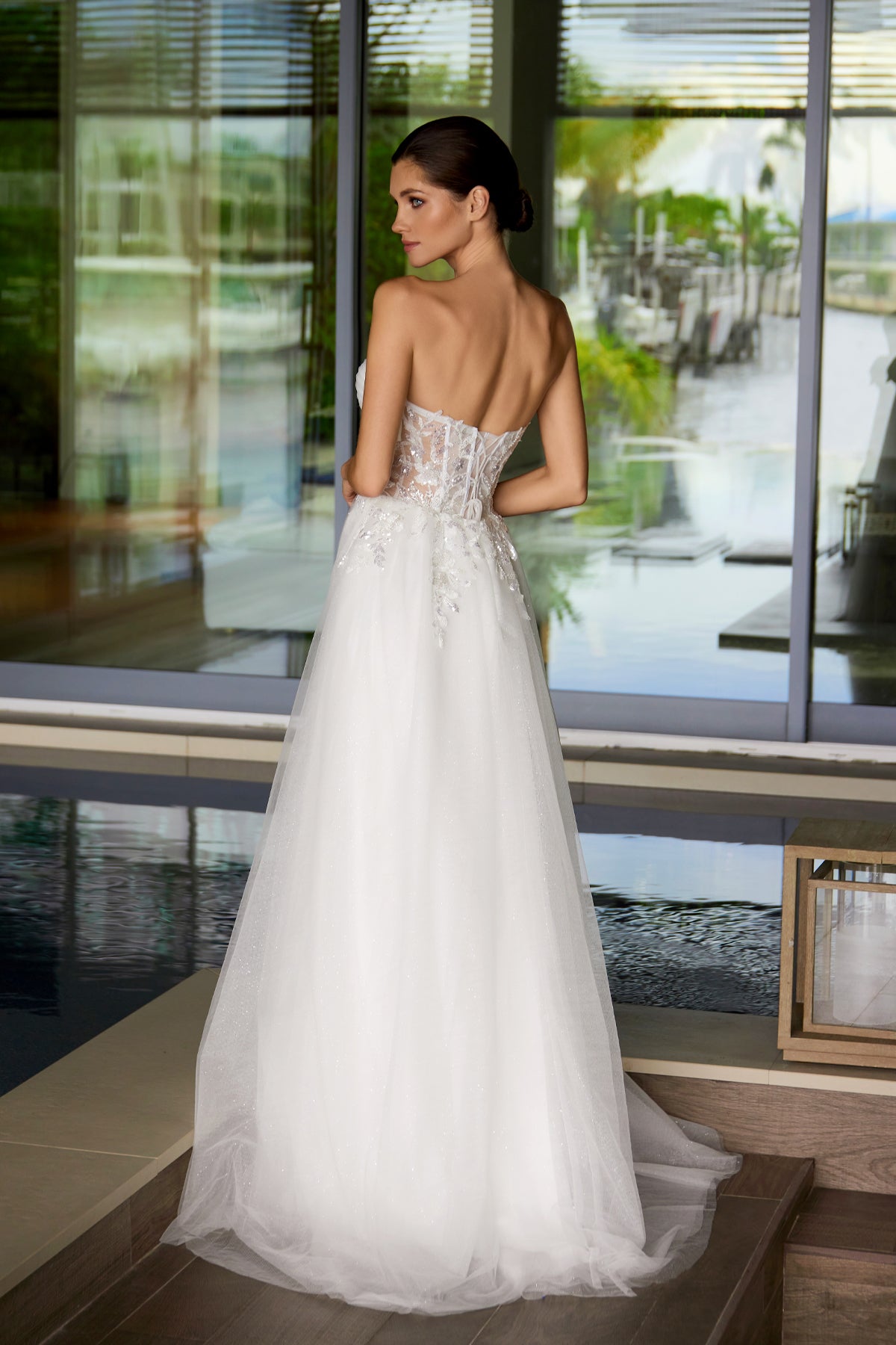 Wedding Dresses Long Lace Bridal Wedding Dress Juliet JT2702AW Off White