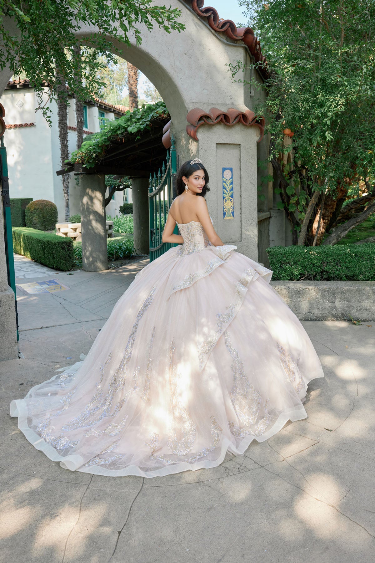 Quinceniera Dresses Long Ball Gown Quinceniera Dress Juliet JT1511H Champagne