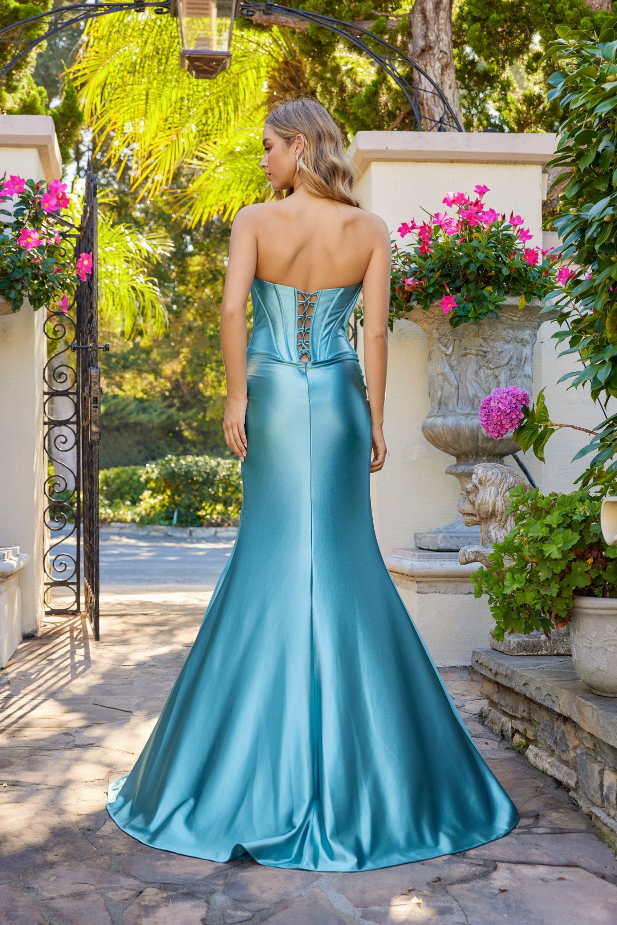 Prom Dresses Sequin Fitted Beaded Long Formal Mermaid Prom Dress Sea Green