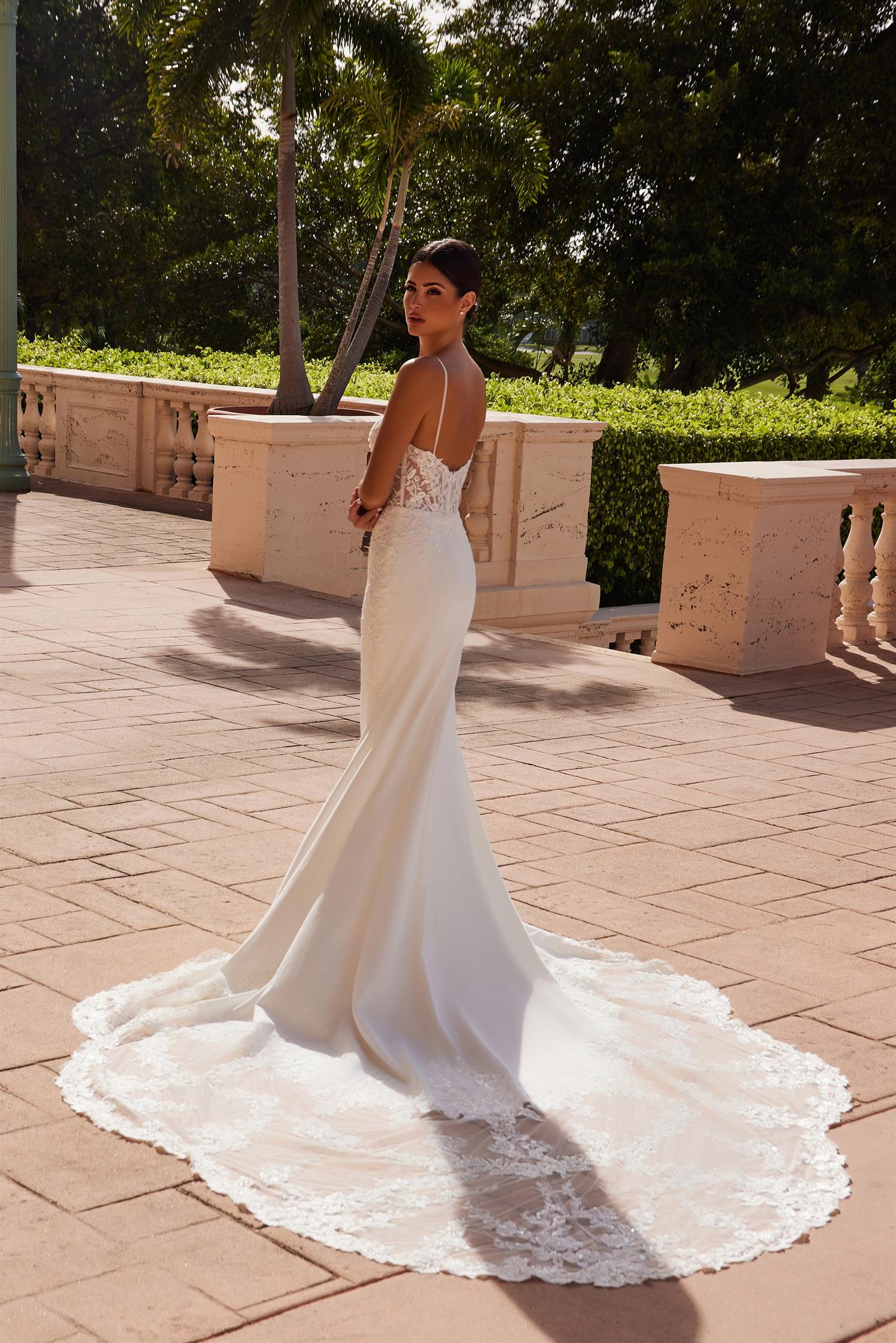 Wedding Dresses Long Bridal Gown Fitted Mermaid Wedding Dress White
