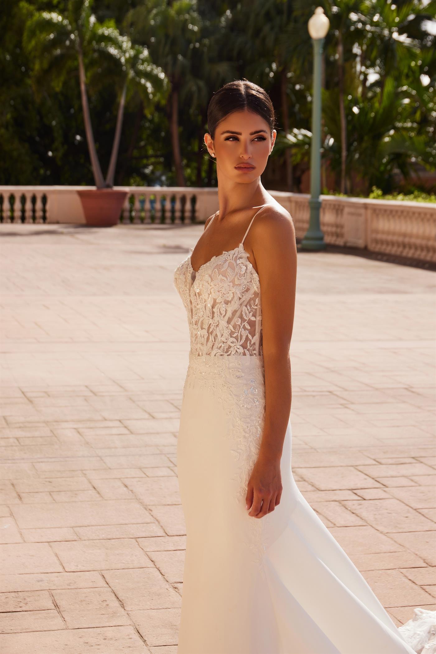 Wedding Dresses Long Bridal Gown Fitted Mermaid Wedding Dress White