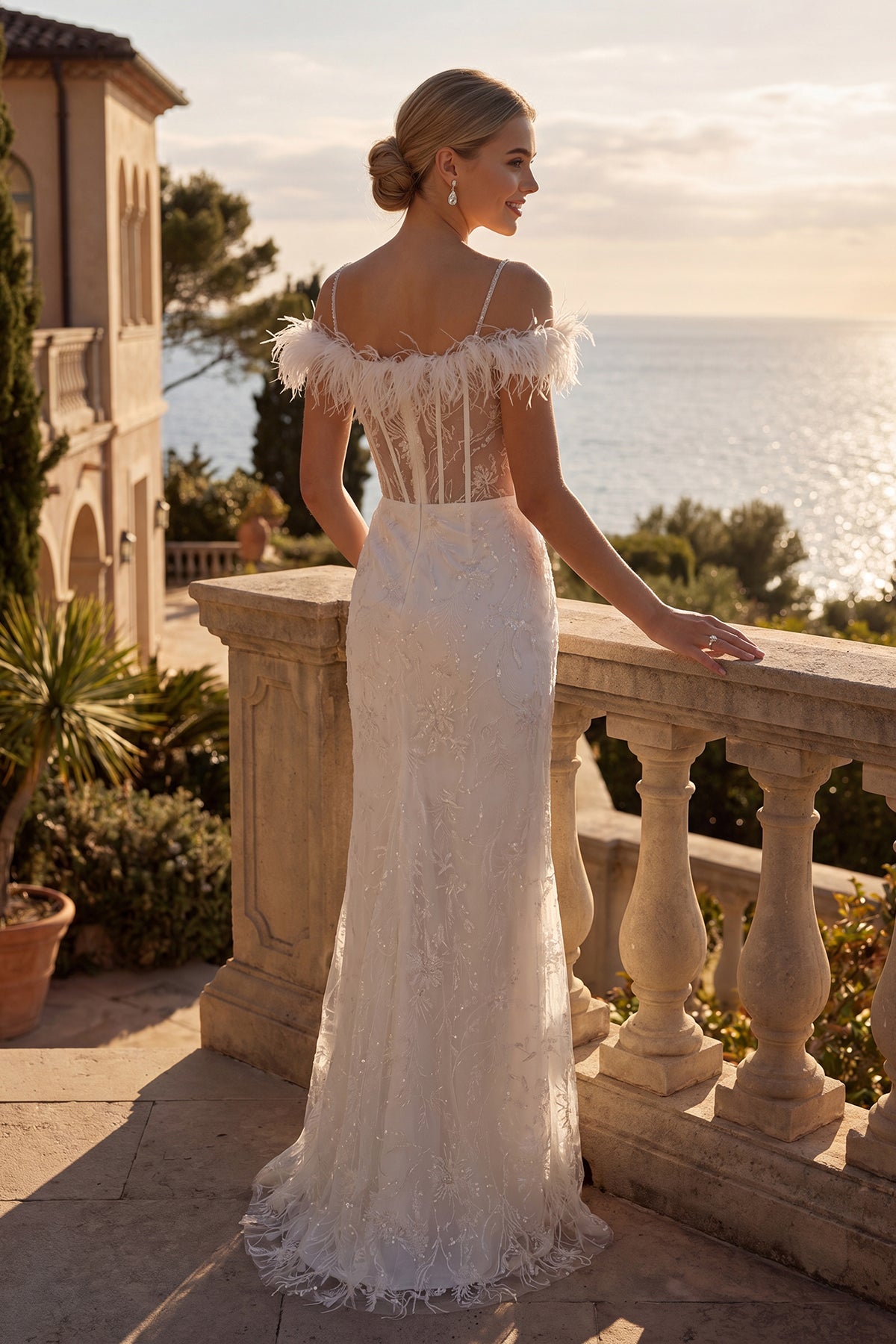 Sweetheart Floor-Length Lace Wedding Dress Juliet 2402W