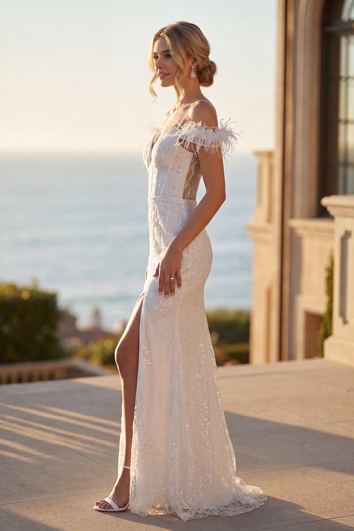 Sweetheart Floor-Length Lace Wedding Dress Juliet 2402W