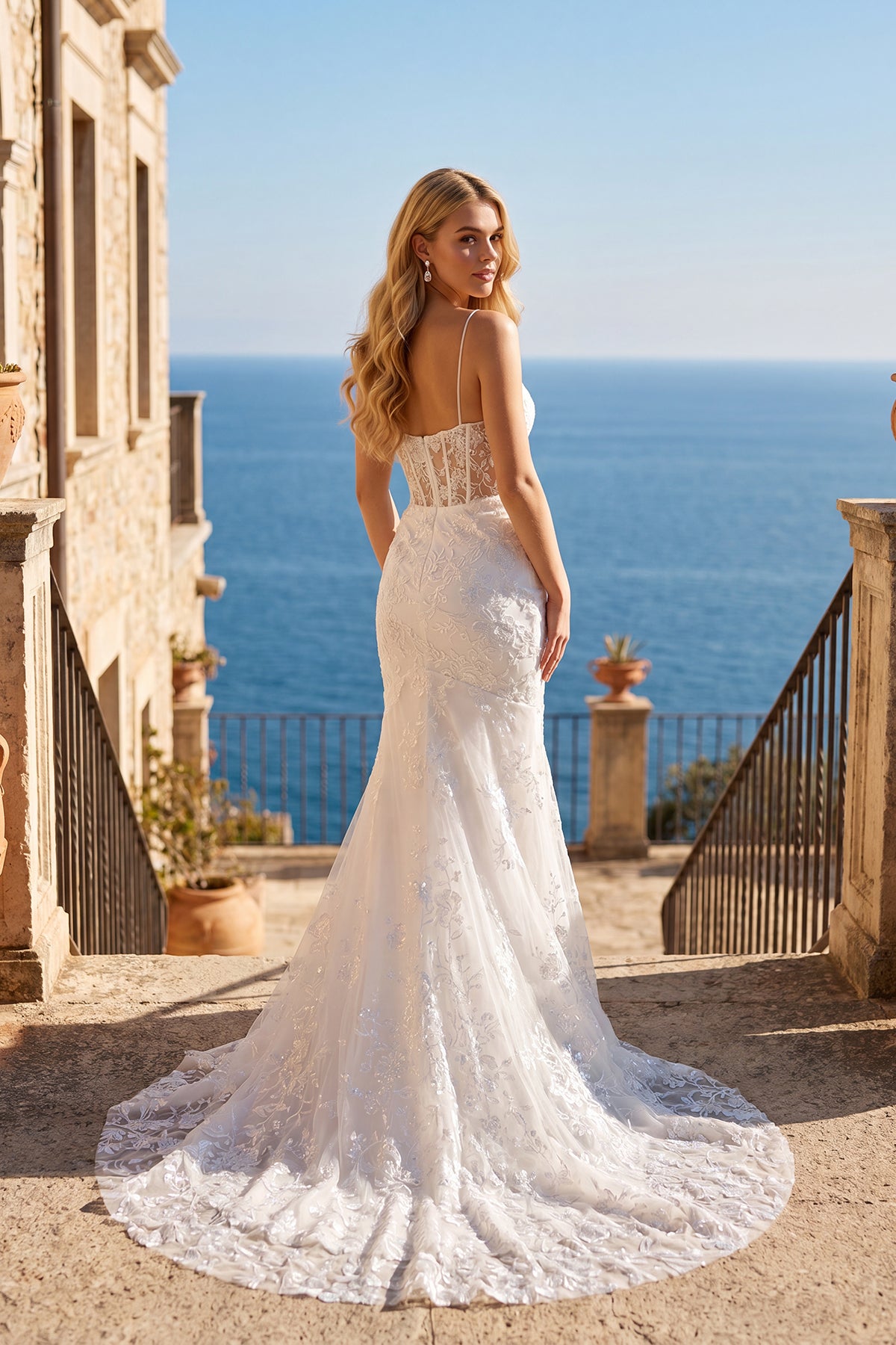 Sweetheart Floor-Length Lace Wedding Dress Juliet JT2479AW
