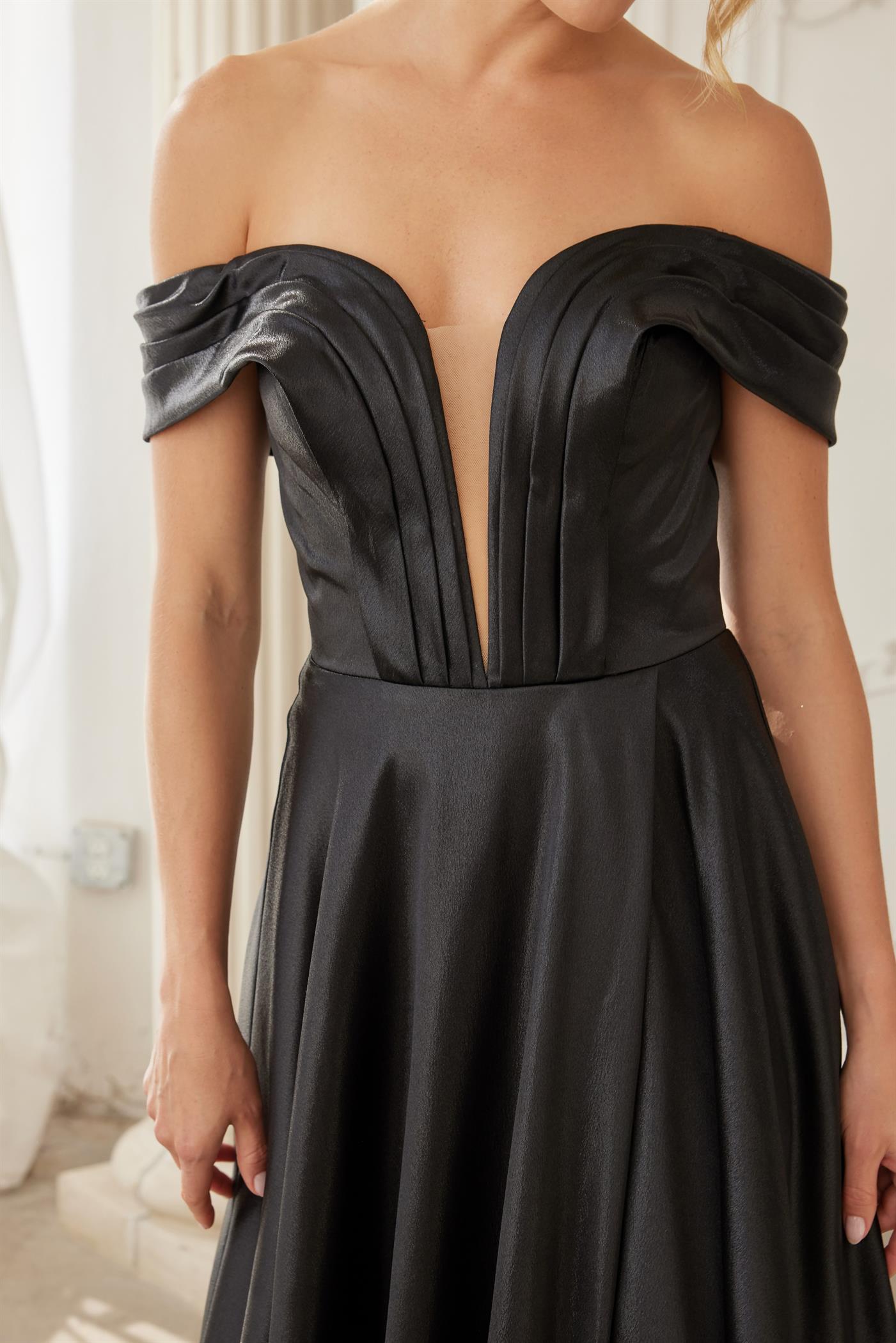 Plus Size Dresses Long Formal A Line Prom Evening Dress Black