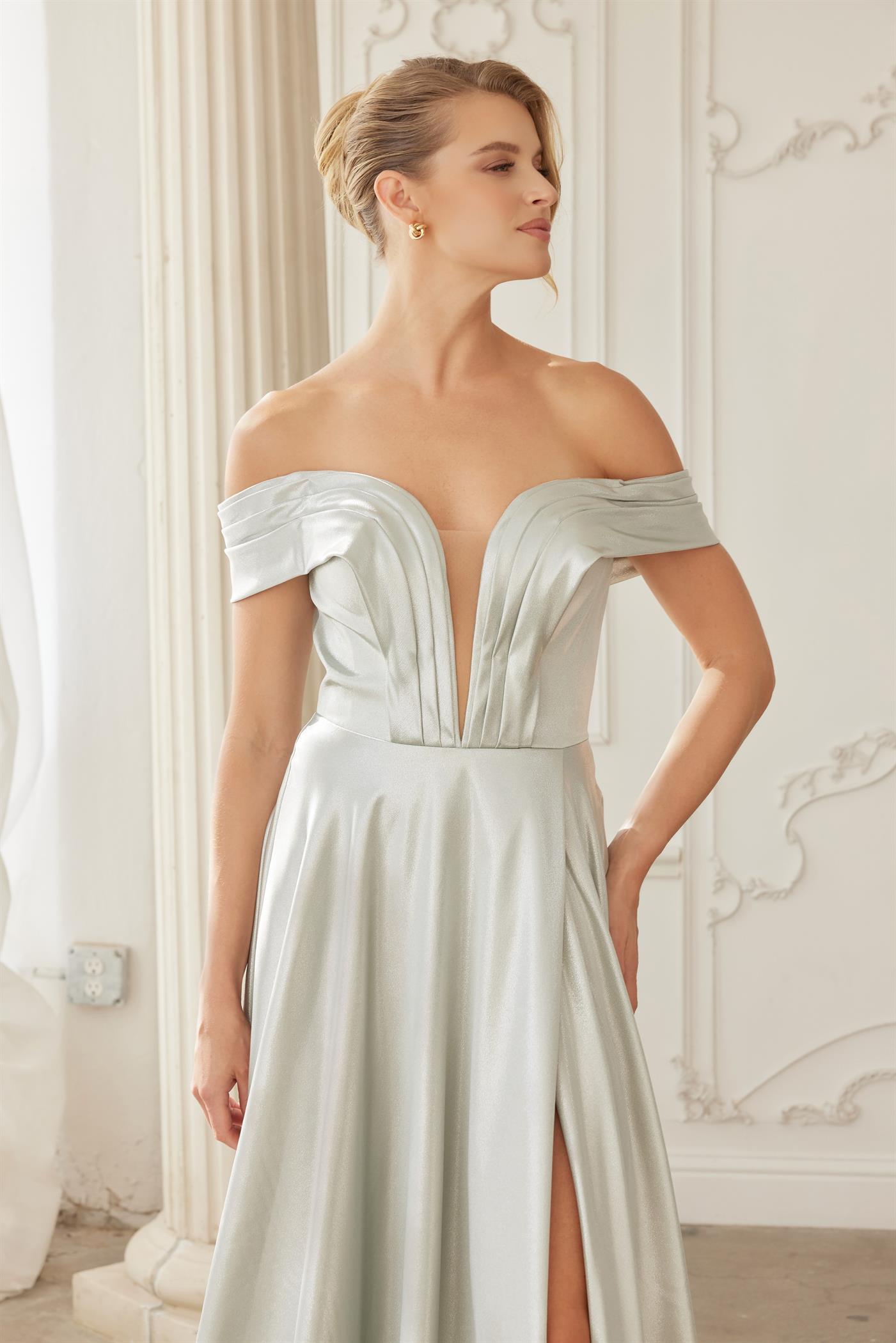 Plus Size Dresses Long Formal A Line Prom Evening Dress Sage Green