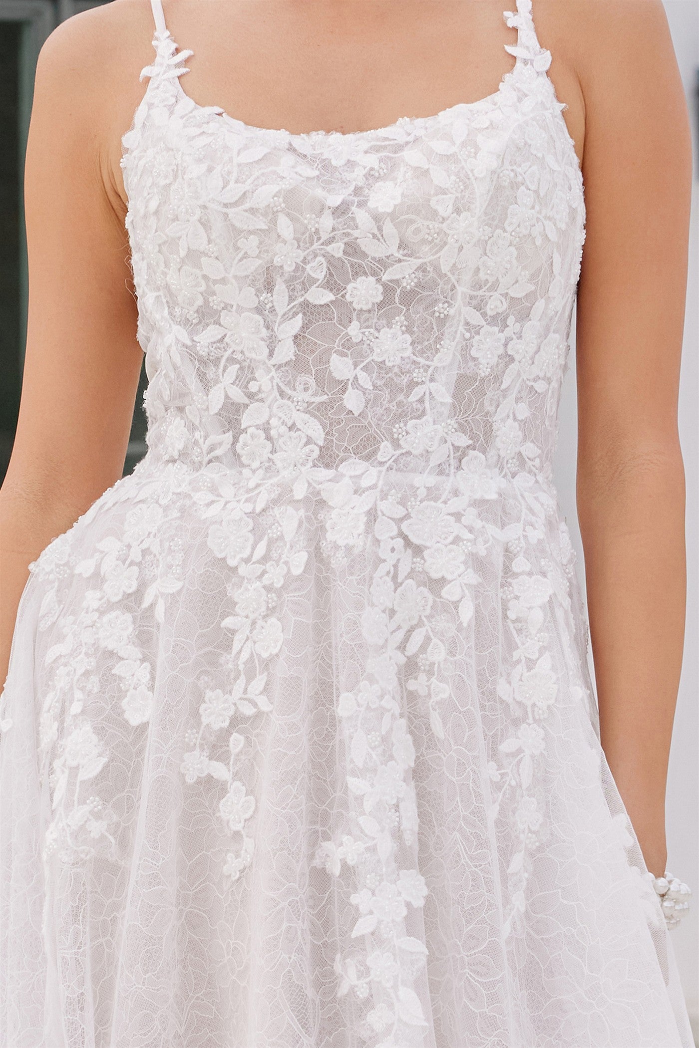 Wedding Dresses Long Lace A Line Wedding Dress Nox Anabel JE1074L White