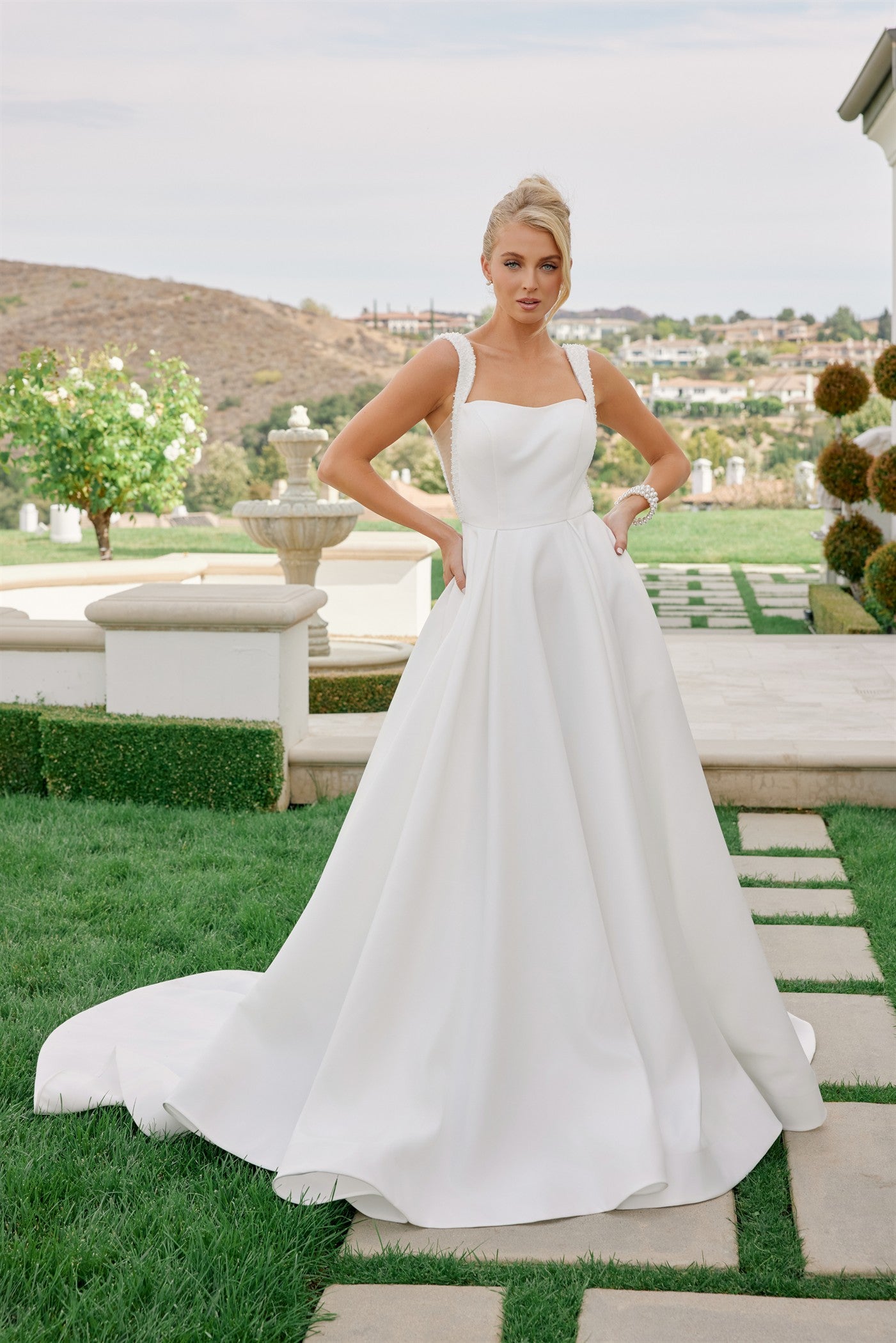 Wedding Dresses A Line Long Wedding Dress Nox Anabel JW1048 White