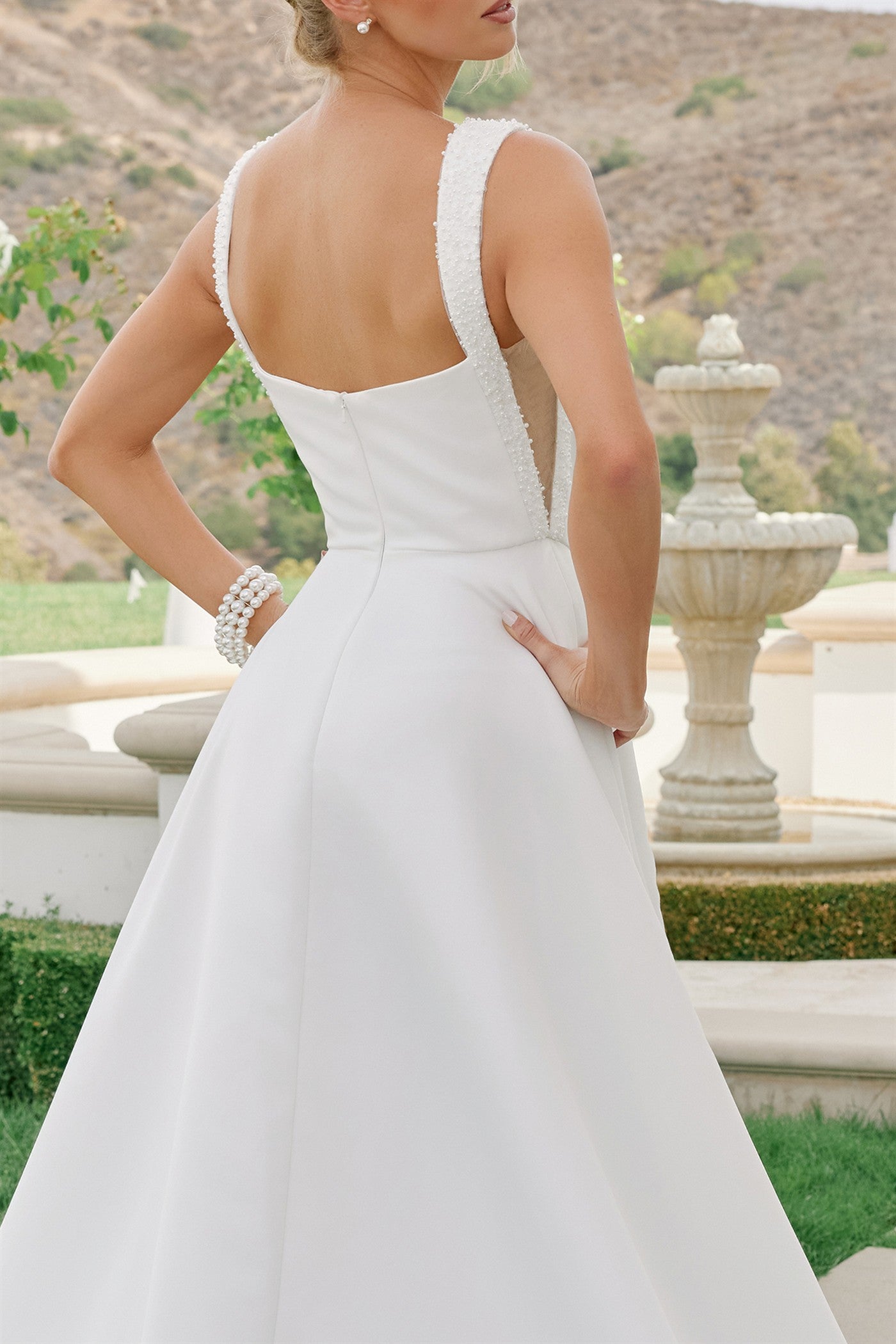 Wedding Dresses A Line Long Wedding Dress Nox Anabel JW1048 White