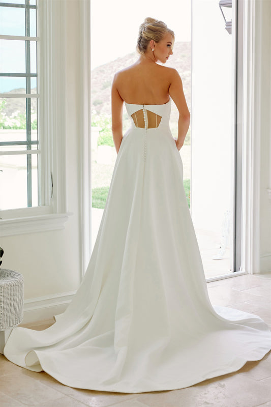 Wedding Dresses Long A Line Wedding Dress Nox Anabel JW1053 White