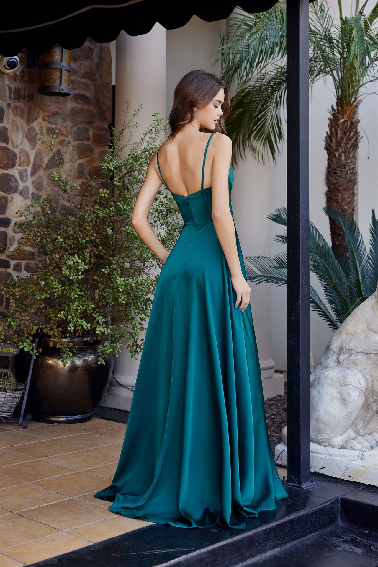 Prom Dresses Long Formal A Line Corset Prom Dress Emerald
