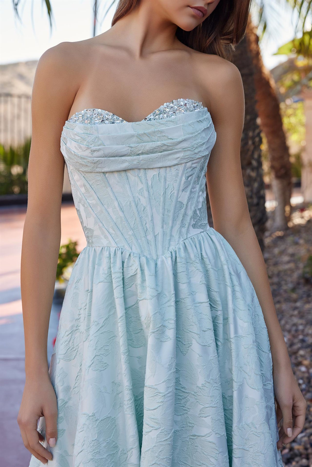 Prom Dresses Long Formal Sequin Corset Prom Dress Sage Green