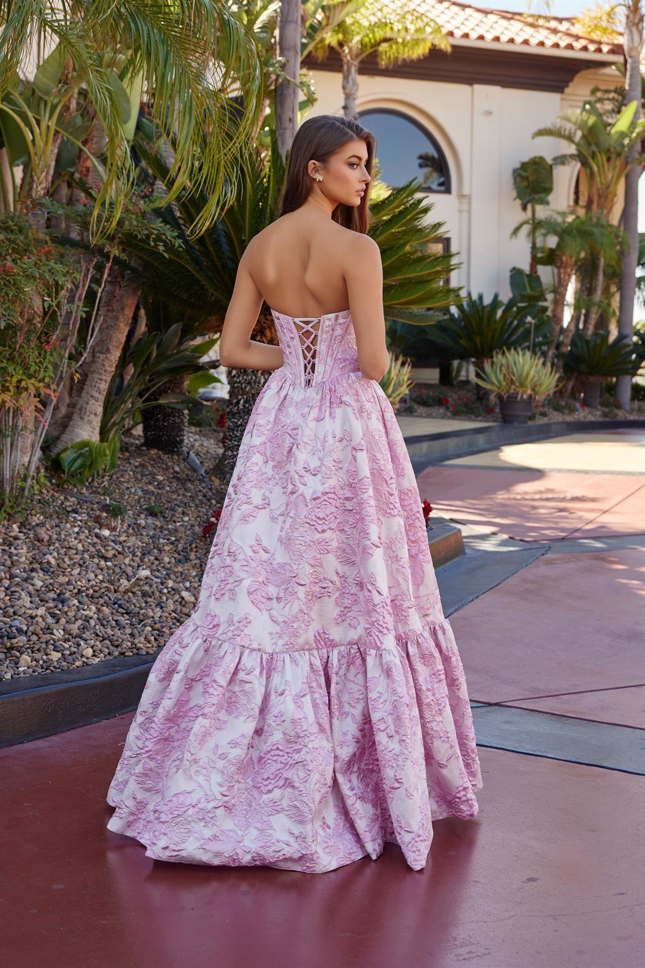 Prom Dresses Long Formal Evening Corset Prom Dress Pink