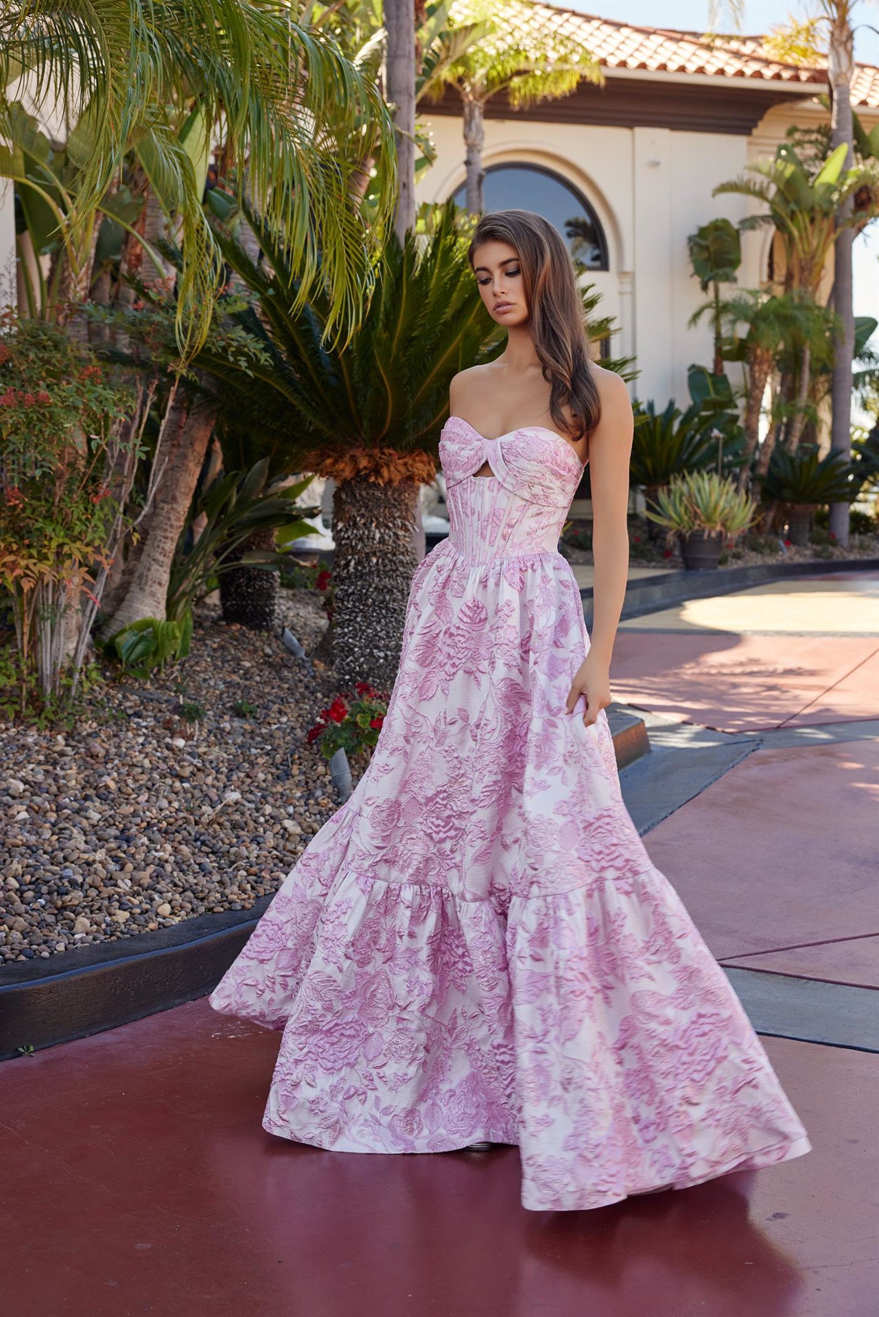 Prom Dresses Long Formal Evening Corset Prom Dress Pink