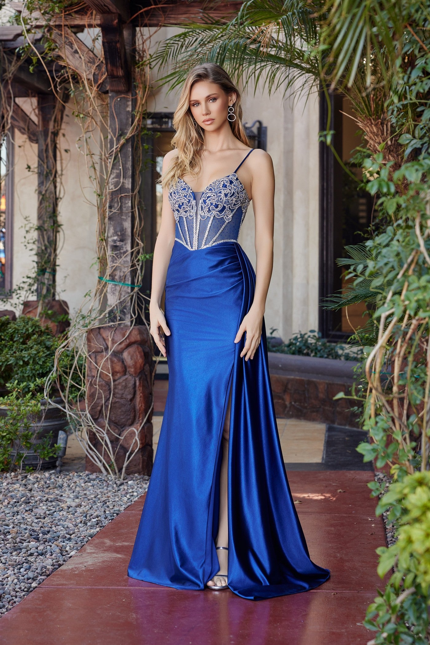 Prom Dresses Long Formal Fitted Prom Dress Nox Anabel G1788 Navy Blue
