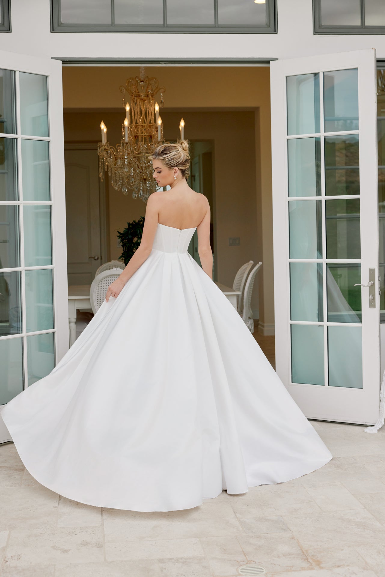 Wedding Dresses Long Pleated A Line Wedding Dress Nox Anabel JE1082 White