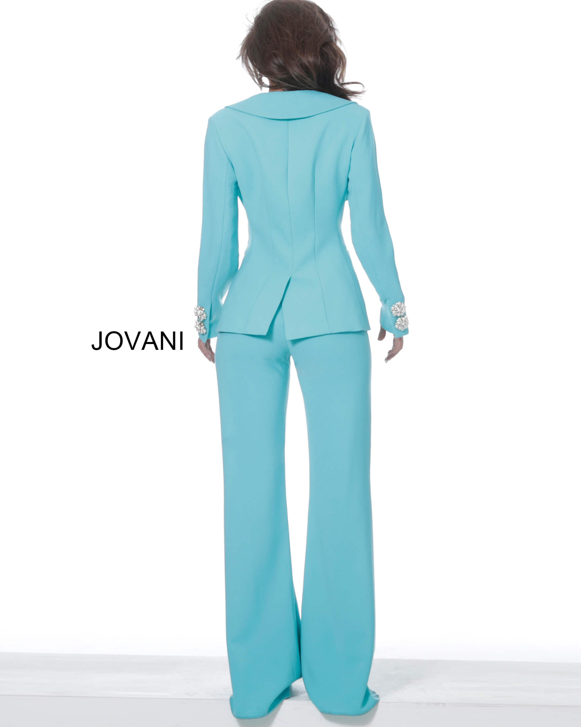 Pant Suit Long Beaded Two Piece Formal Pansuit TUQUOISE