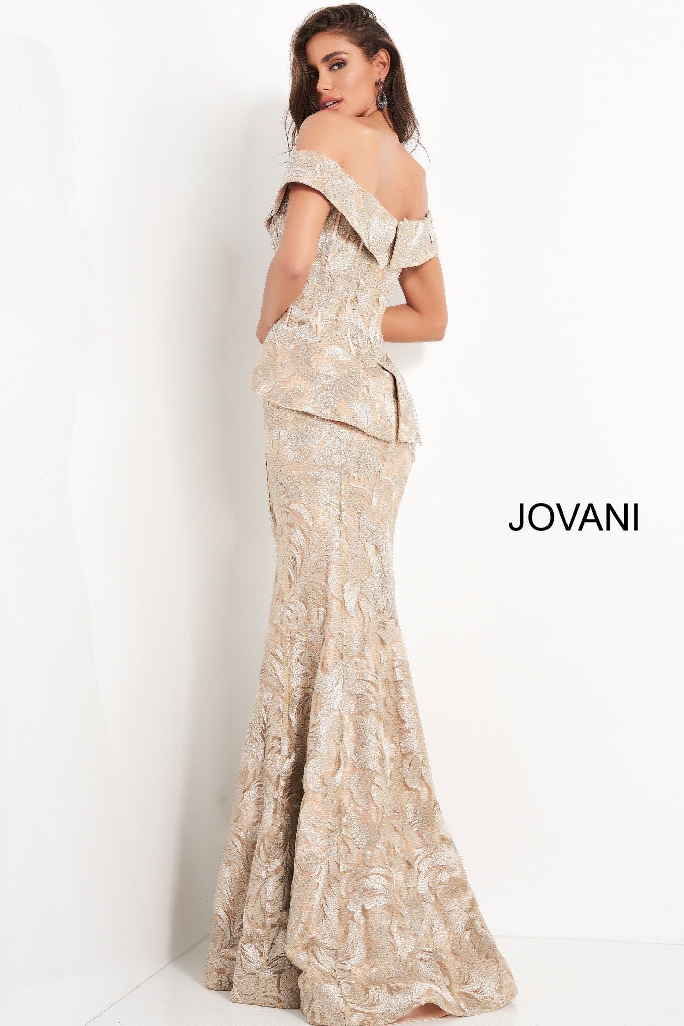 Prom Dresses Mermaid Formal Long Lace Evening Prom Dress Jovani 02762 Gold