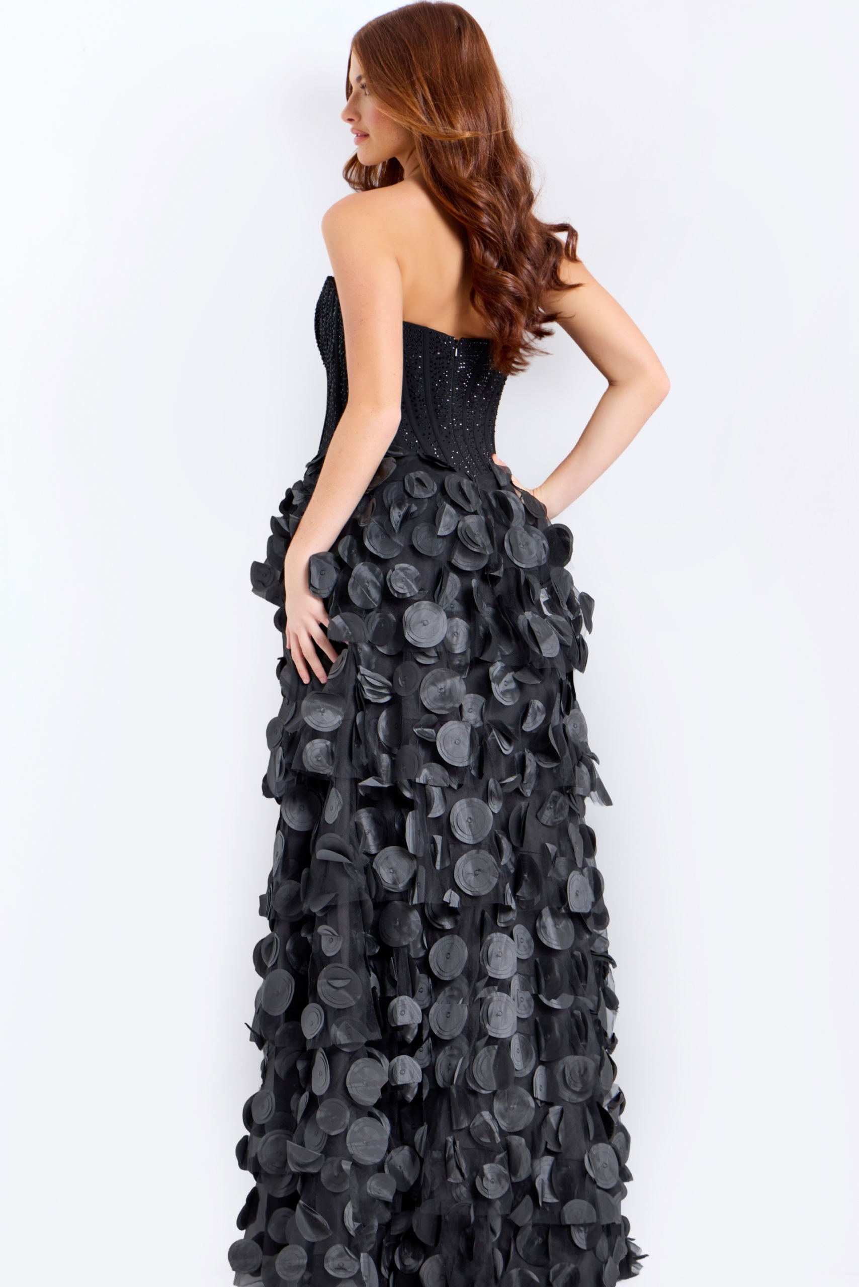 Prom Dresses Long Corset Formal Fitted Prom Dress Black