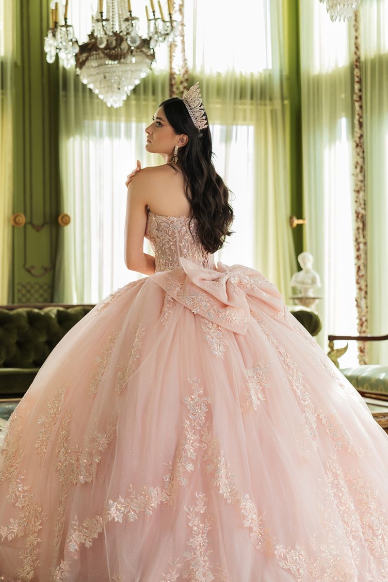 Sweetheart Floor-Length with Train Tulle Quinceañera Ball Gown May Queen LK251