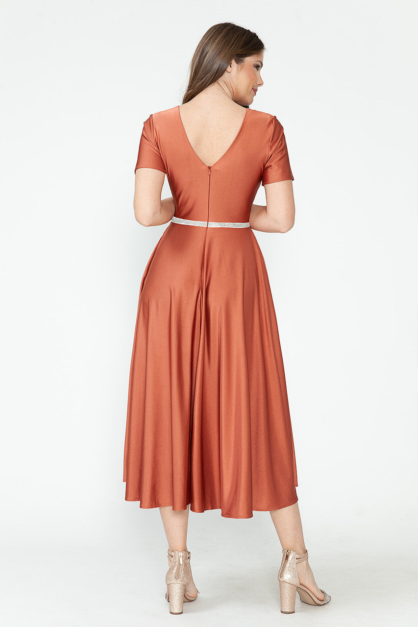 Cocktail Dresses Short Tea Length Pleated Cocktail Dress Lenovia 5274 Sienna