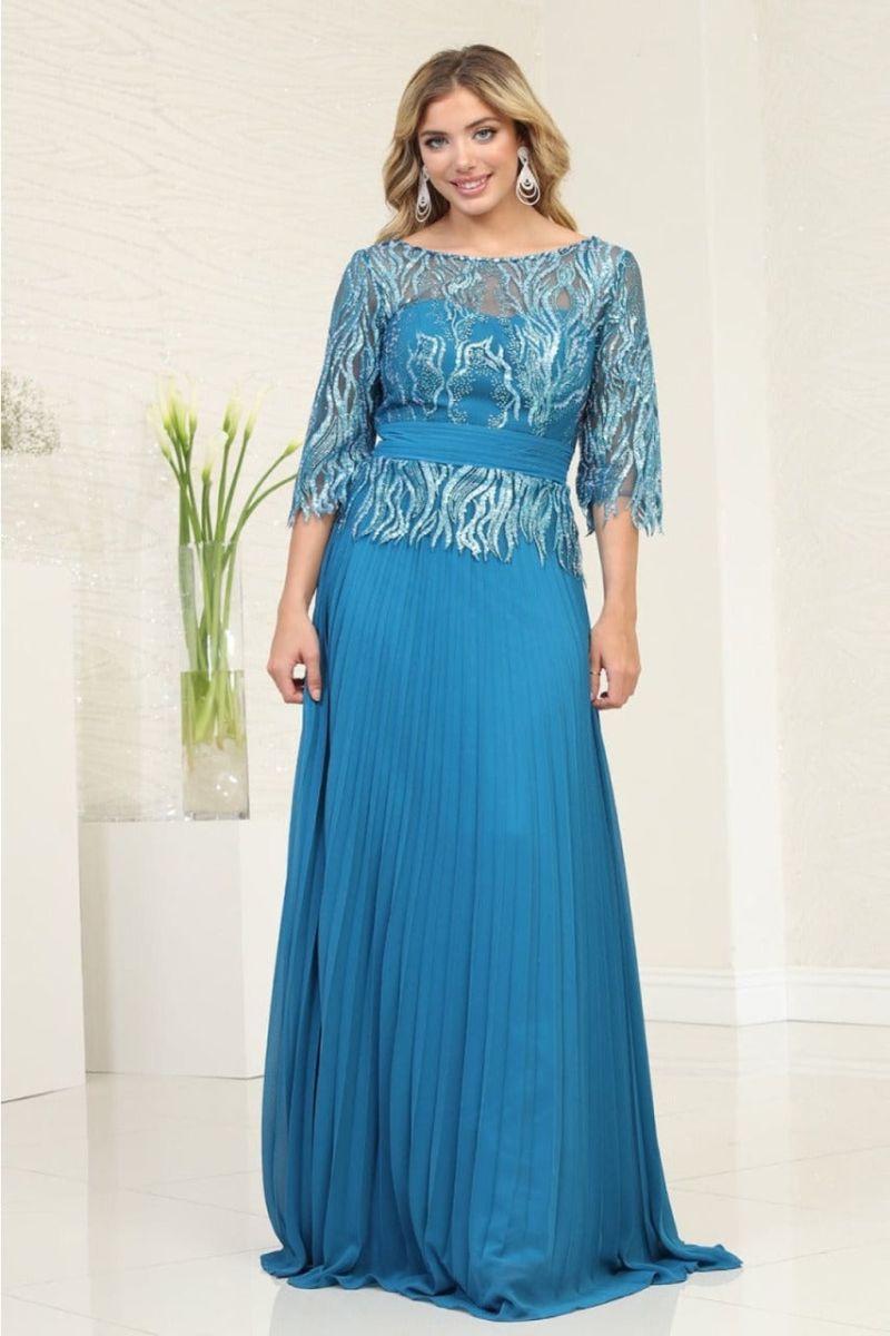 Bateau Floor-Length Chiffon Formal A-Line May Queen 2007
