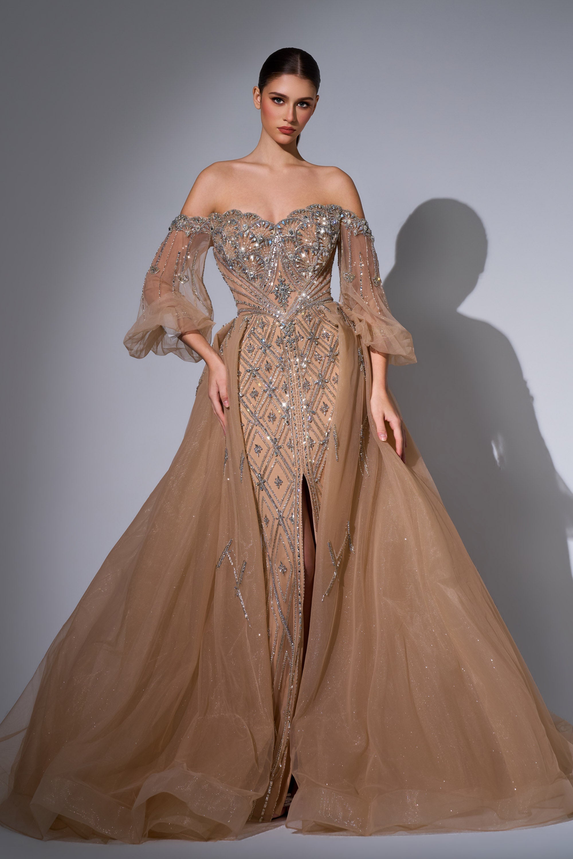 Off-the-Shoulder Floor-Length Tulle Prom Mermaid Luscious Delia LD11622 Pre Order
