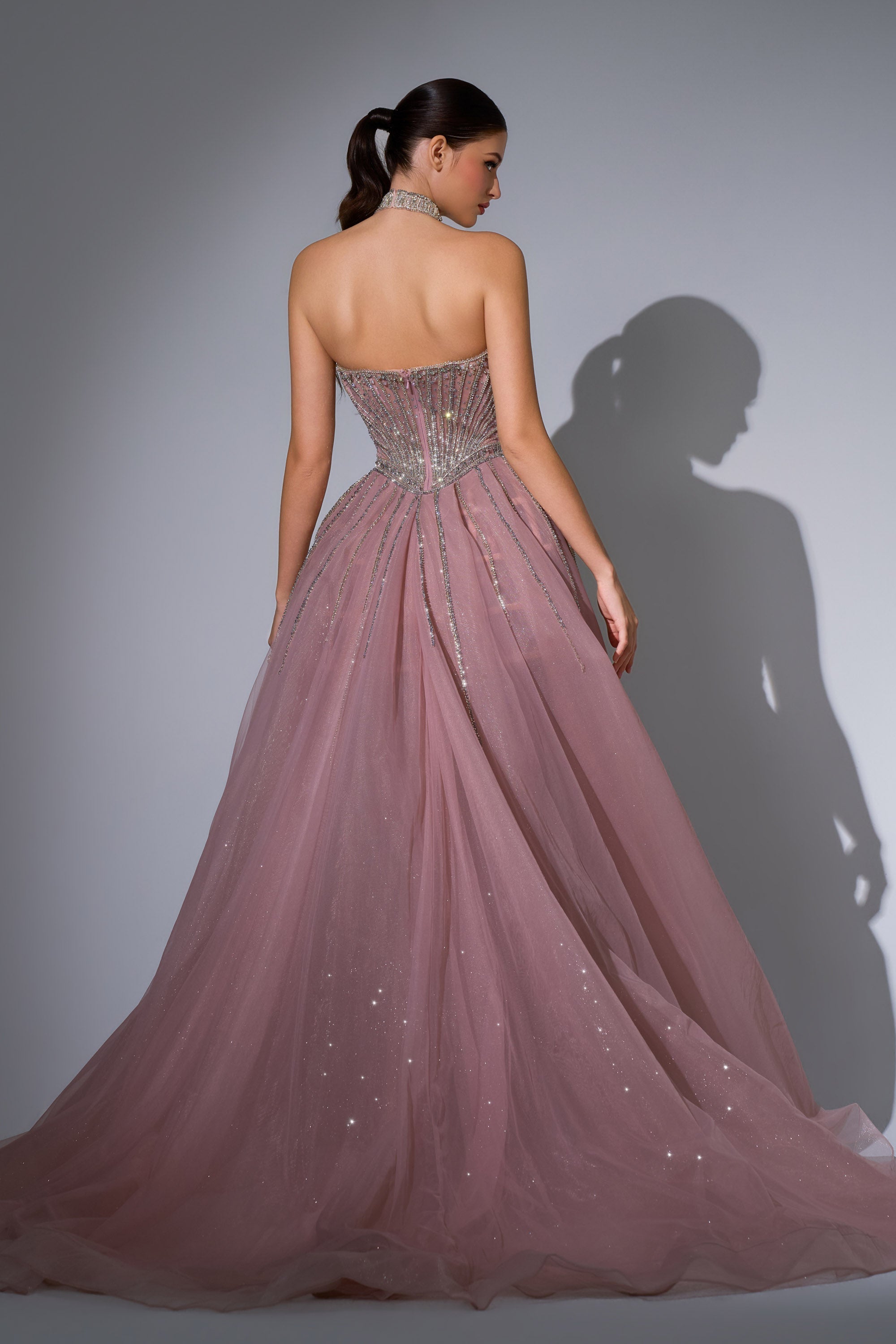Halter Floor-Length Tulle Prom Ball Gown Luscious Delia LD12027 Pre Order