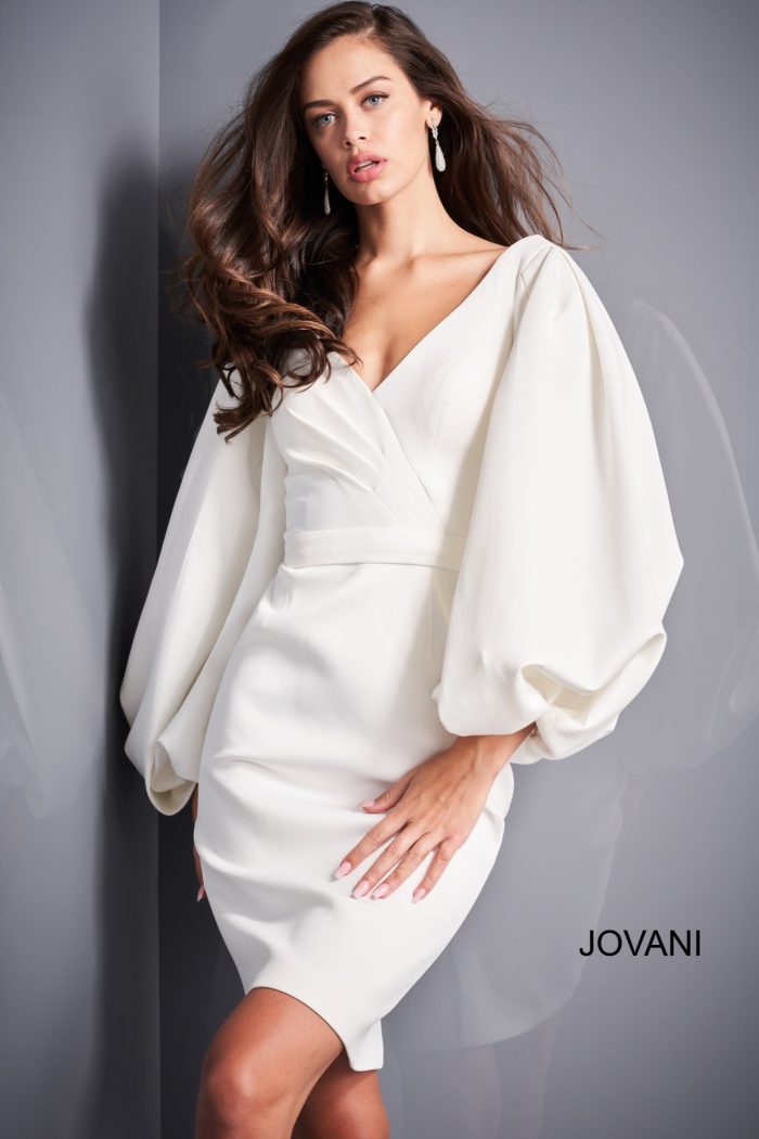 Cocktail Dresses Short Fitted Cocktail Dress WHITE
