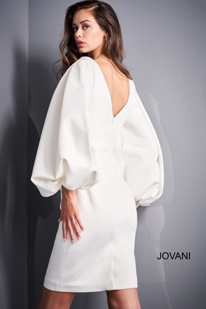 Cocktail Dresses Short Fitted Cocktail Dress WHITE