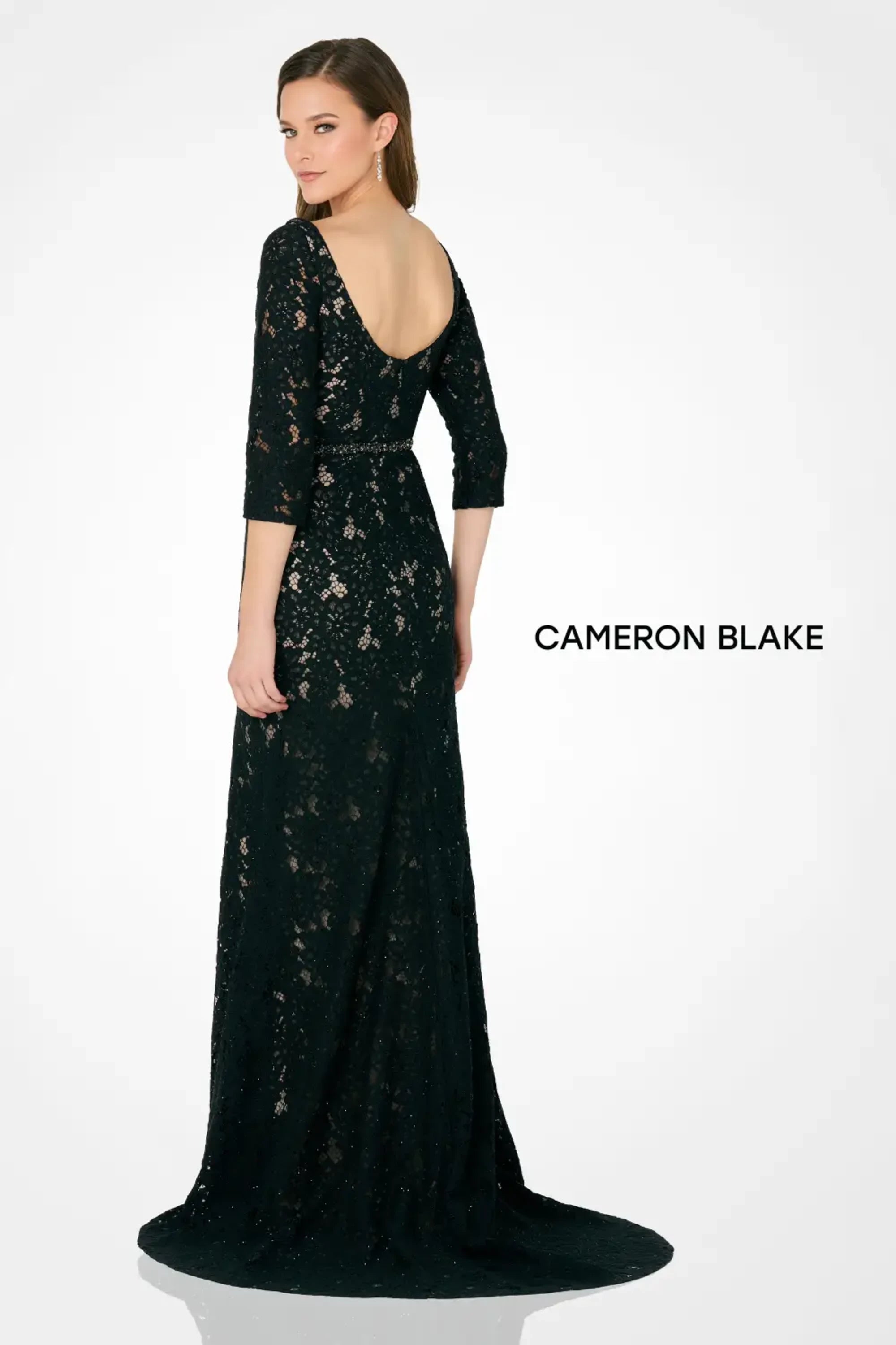 Formal Dresses A Line Formal Long Beaded Dress Black/Nude